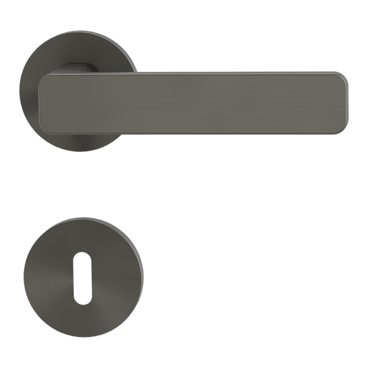 Griffwerk VAYA 265 MINIMAL MODERN Fast2Fix Rosetten rund Kaschmirgrau Buntbart