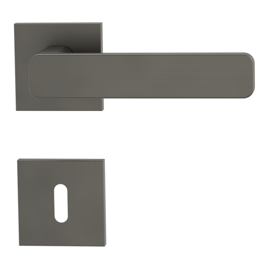 Griffwerk VAYA 265 MINIMAL MODERN Fast2Fix Rosetten eckig Kaschmirgrau Buntbart