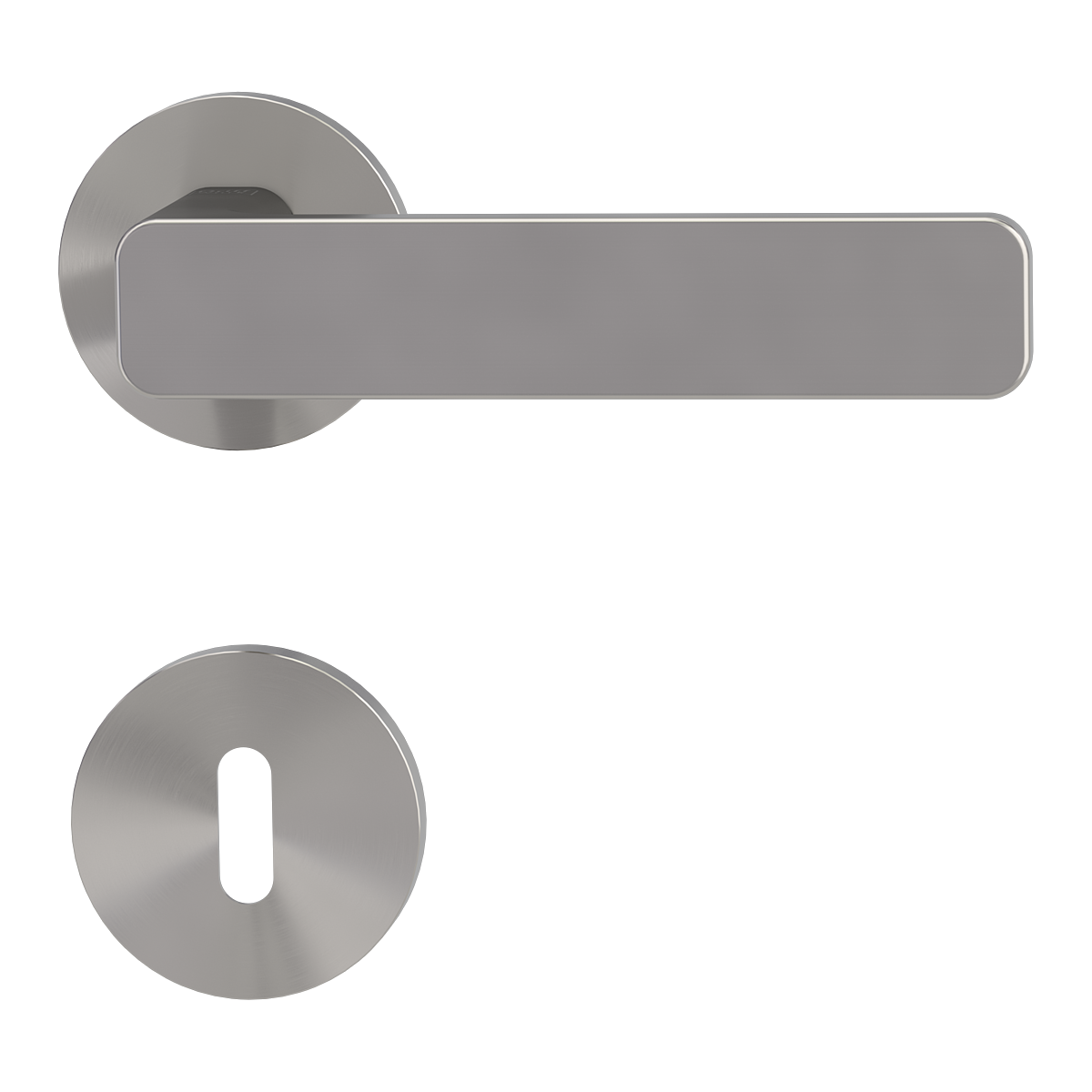 Griffwerk VAYA 265 MINIMAL MODERN Fast2Fix Rosetten rund Samtgrau Buntbart