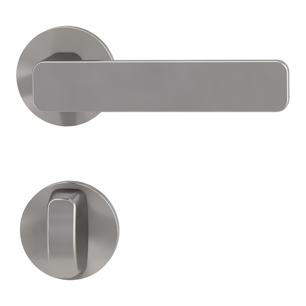 Griffwerk VAYA 265 MINIMAL MODERN Fast2Fix Rosetten rund Samtgrau WC