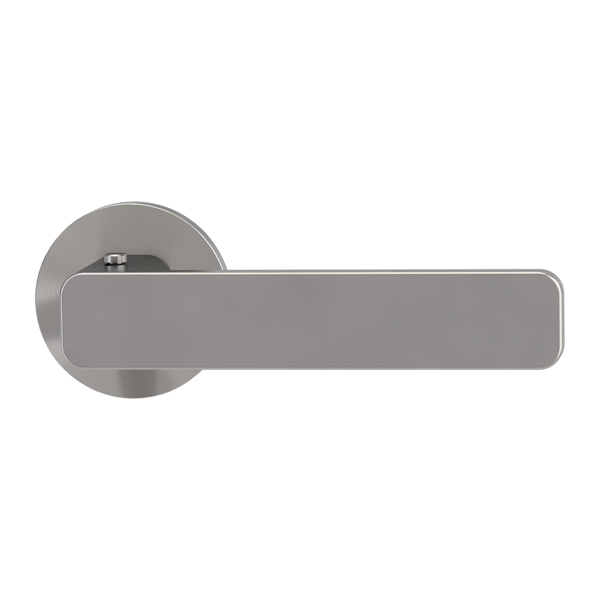 Griffwerk VAYA 265 MINIMAL MODERN Fast2Fix Rosetten rund Samtgrau smart2lock rechts