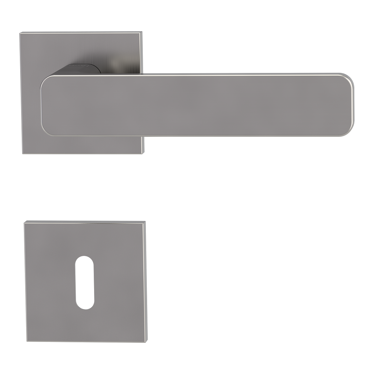 Griffwerk VAYA 265 MINIMAL MODERN Fast2Fix Rosetten eckig Samtgrau Buntbart