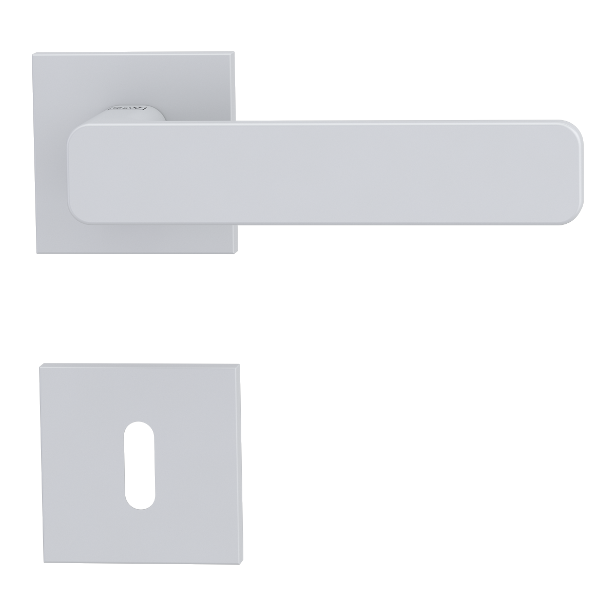 Griffwerk VAYA 265 MINIMAL MODERN Fast2Fix Rosetten eckig Seidenweiß Buntbart