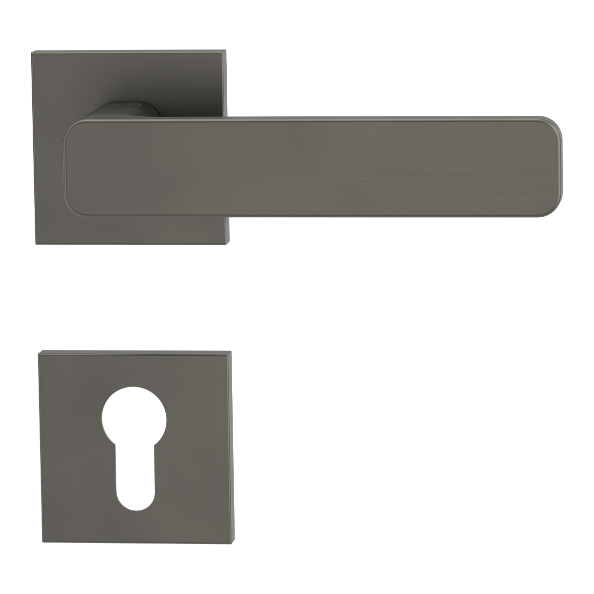 Griffwerk VAYA 265 MINIMAL MODERN Fast2Fix Rosetten eckig Kaschmirgrau Profilzylinder