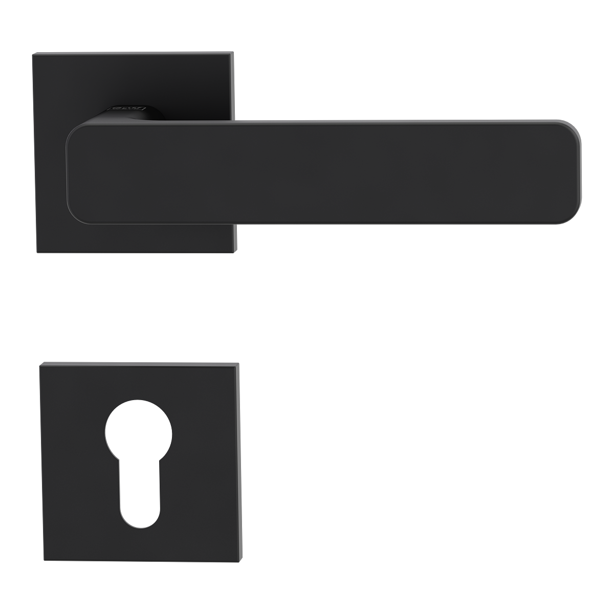 Griffwerk VAYA 265 MINIMAL MODERN Fast2Fix Rosetten eckig Graphitschwarz Profilzylinder