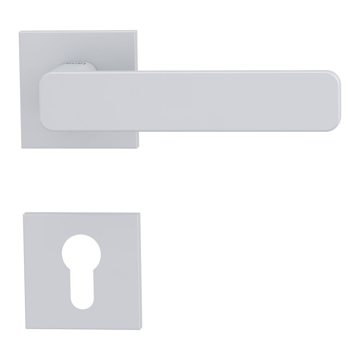 Griffwerk VAYA 265 MINIMAL MODERN Fast2Fix Rosetten eckig Seidenweiß Profilzylinder