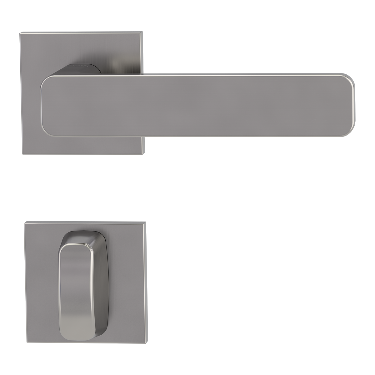 Griffwerk VAYA 265 MINIMAL MODERN Fast2Fix Rosetten eckig Samtgrau WC